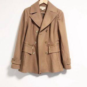 Michael Kors. Wool blend mid length peacoat.